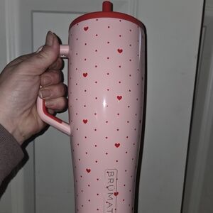 BrüMate Pink Heart-Patterned Thermos